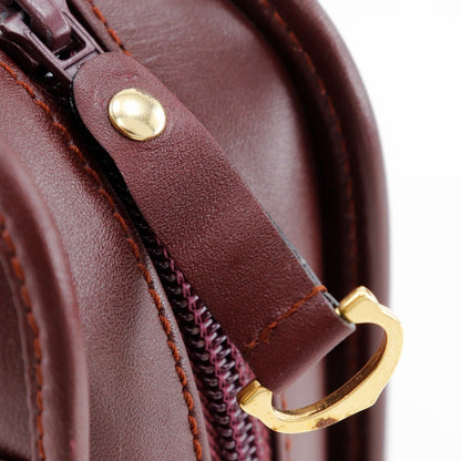 cartier Vintage must de Cartier Leather, BURGUNDY, LEATHER, Clutche & pouche