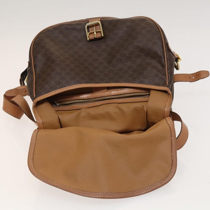 Celine Macadam Shoulder Bag PVC Leather, BROWN, PVC,CANVAS, Crossbody bag
