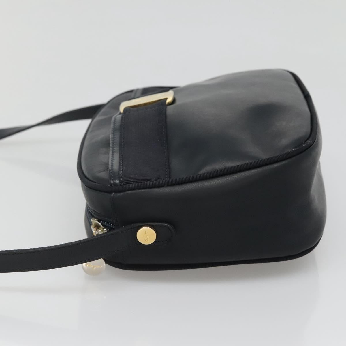 Salvatore Ferragamo Vala Shoulder Bag Leather, NAVY, LEATHER, Shoulder bag