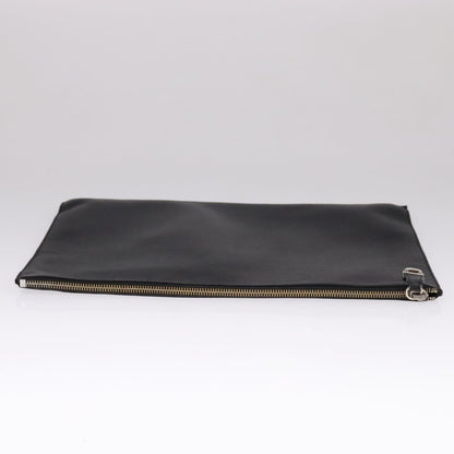 Prada Vintage Pouch Leather, BLACK, LEATHER, Clutche & pouche