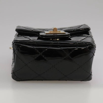 Chanel Reissue 2.55 Ankle Wrist Flap Bag Quilted Patent, BLACK, PATENT_LEATHER, Clutche & pouche