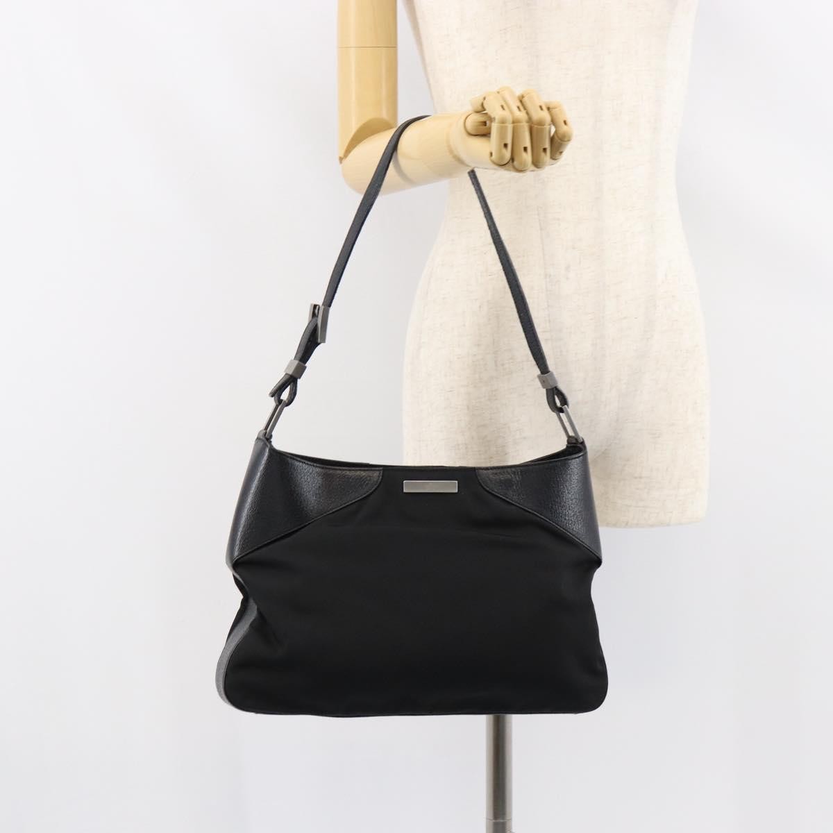 Gucci Vintage Shoulder Bag Nylon, BLACK, NYLON, Shoulder bag