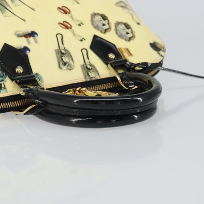 Louis Vuitton Alma Handbag Limited Edition Stickers Monogram Vernis, WHITE, PATENT_LEATHER, Handbag