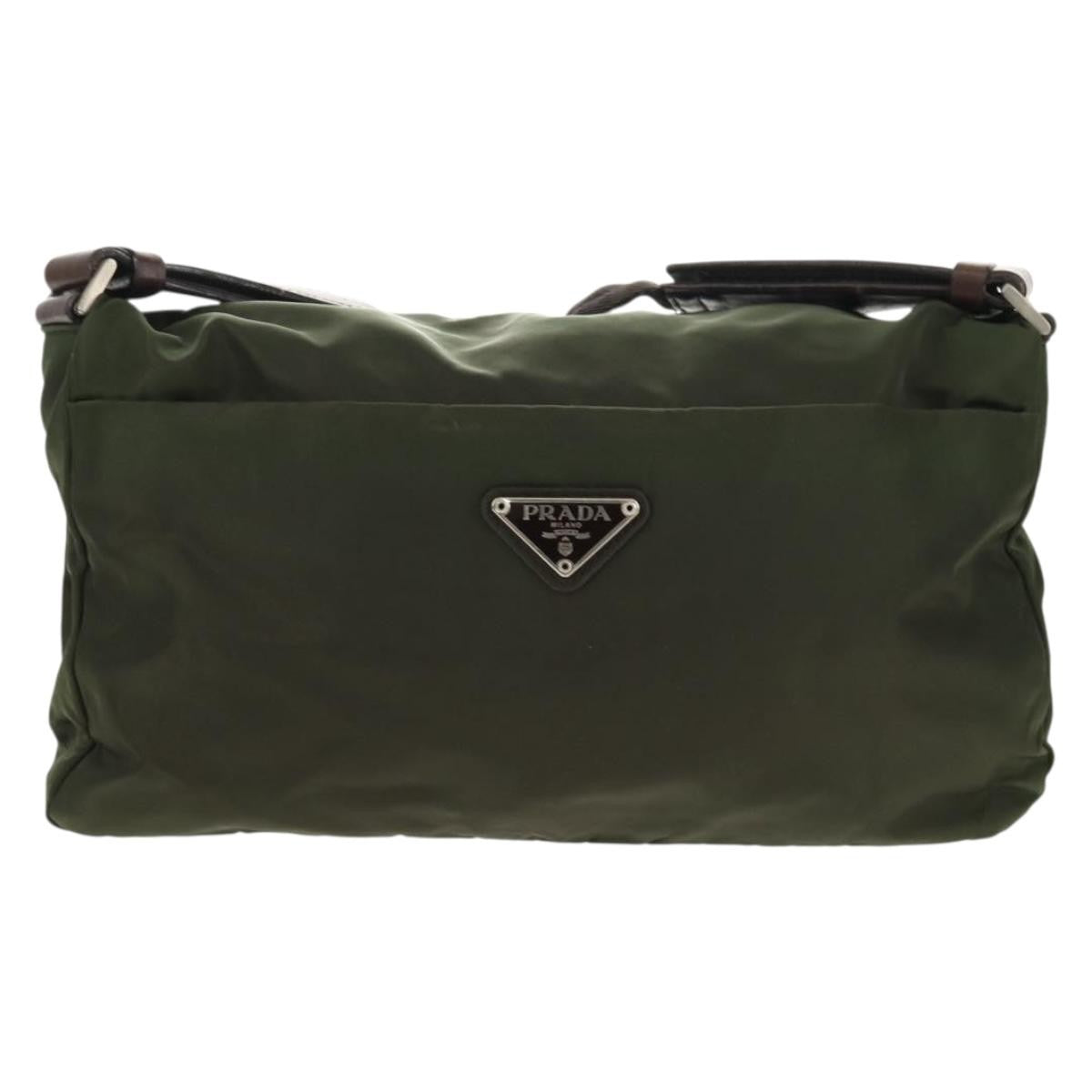 Prada Vintage Shoulder Bag Tessuto, KHAKI, NYLON, Shoulder bag
