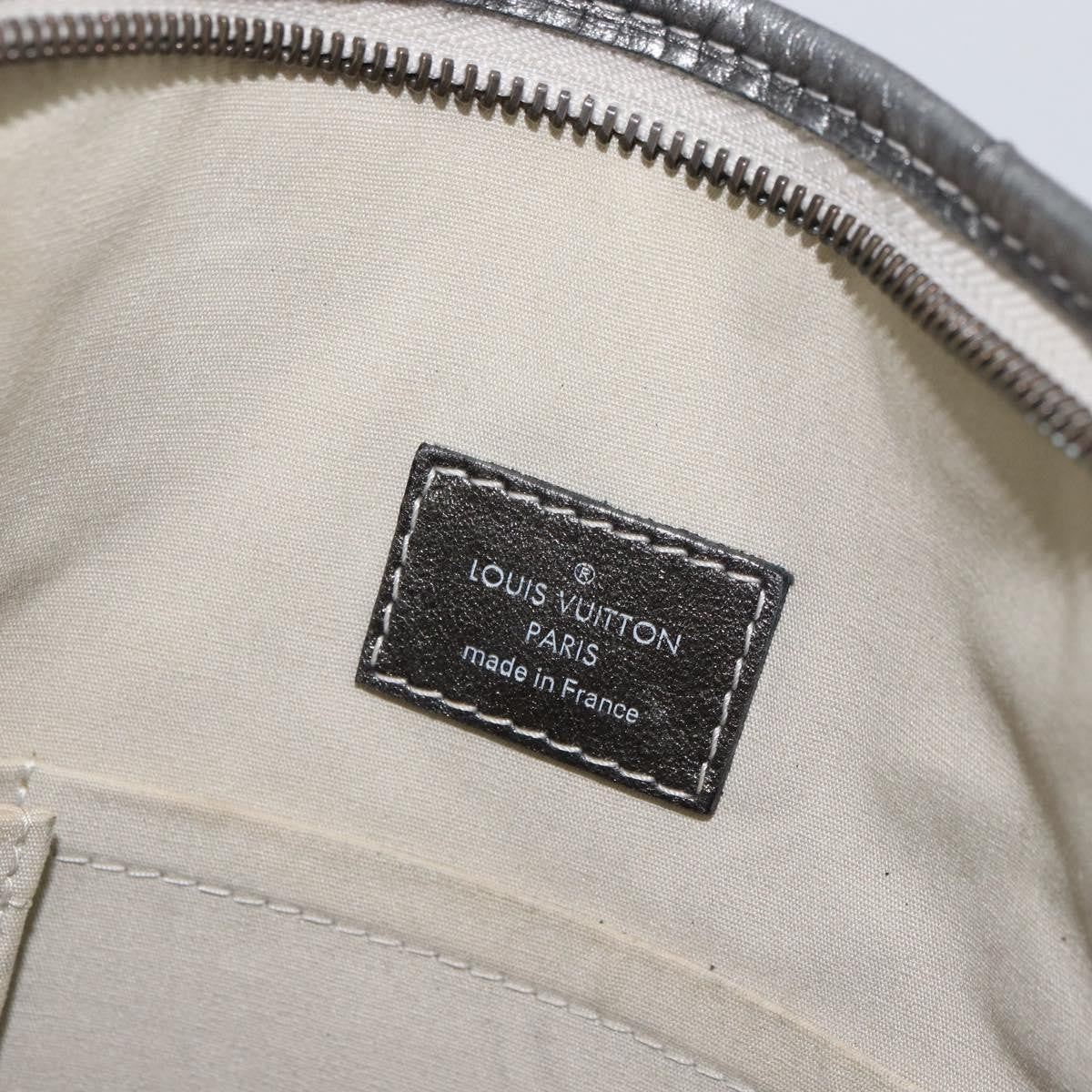 Louis Vuitton Angele Handbag Mini Lin, GRAY, CANVAS, Handbag