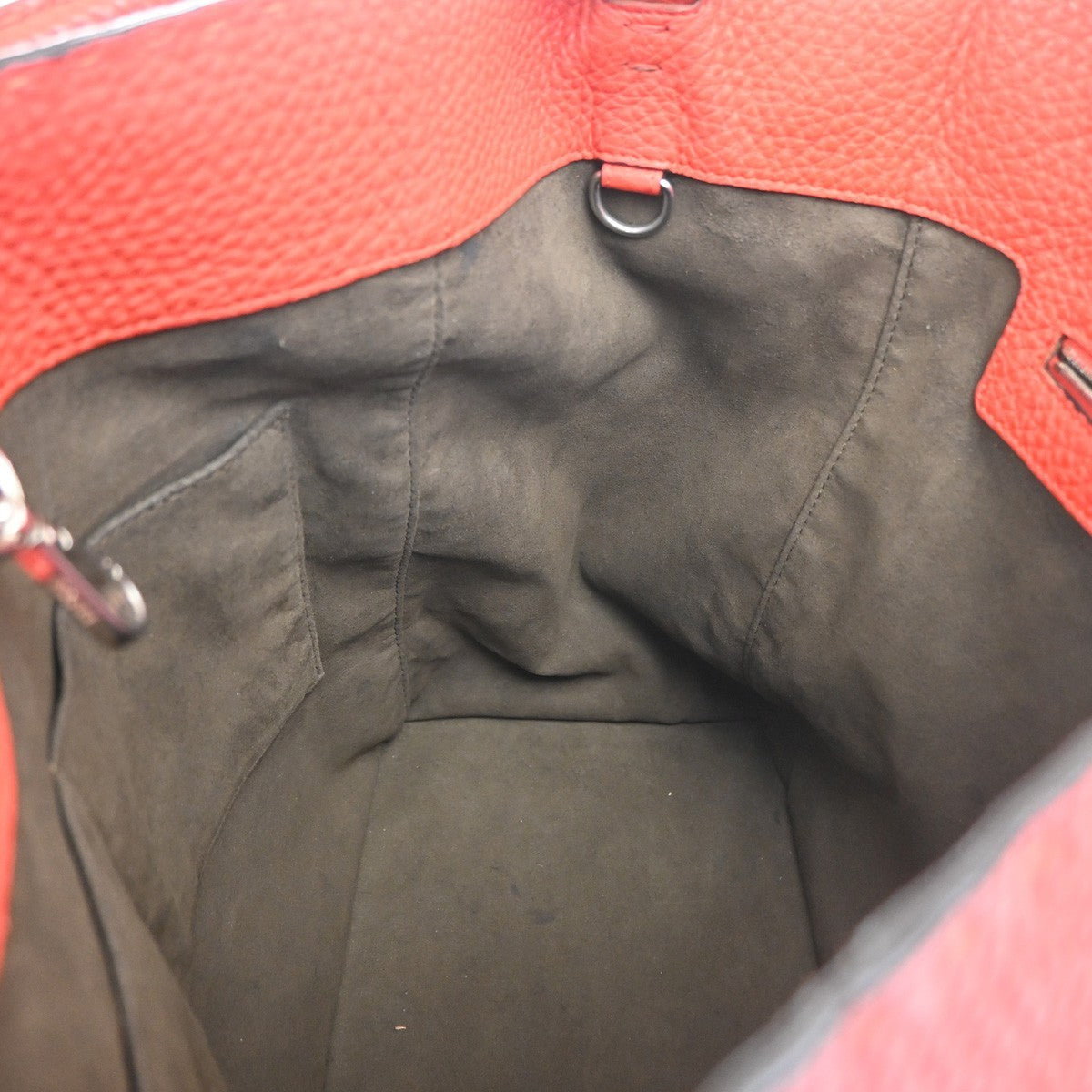Fendi Selleria Anna Bucket Bag Leather, Red, Leather, Tote Bag