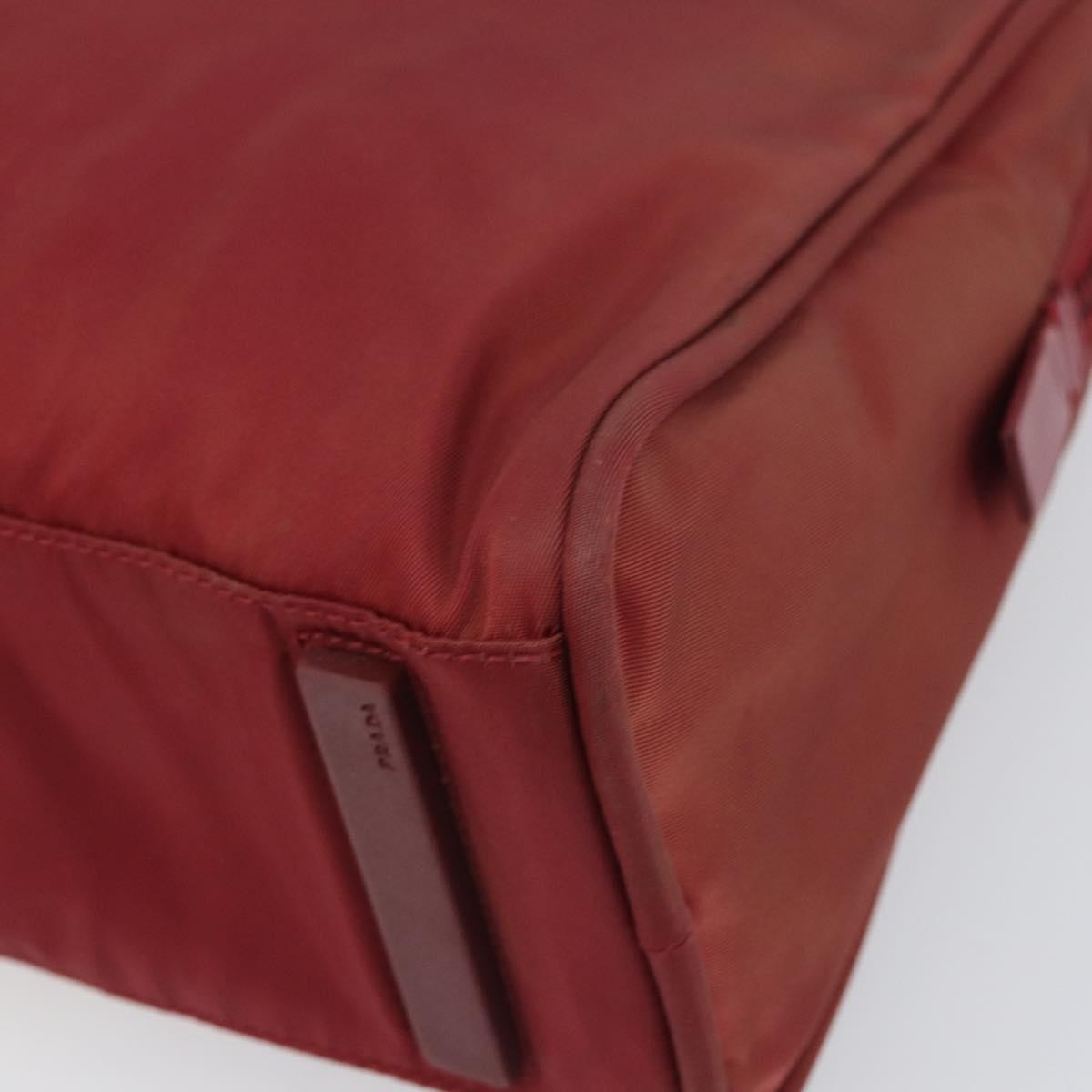 Prada Zip Around Tote Tessuto, Red, Nylon, Shoulder Bag