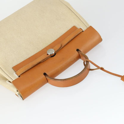 Hermes Herbag A Dos Backpack Toile, BEIGE, CANVAS, Backpack