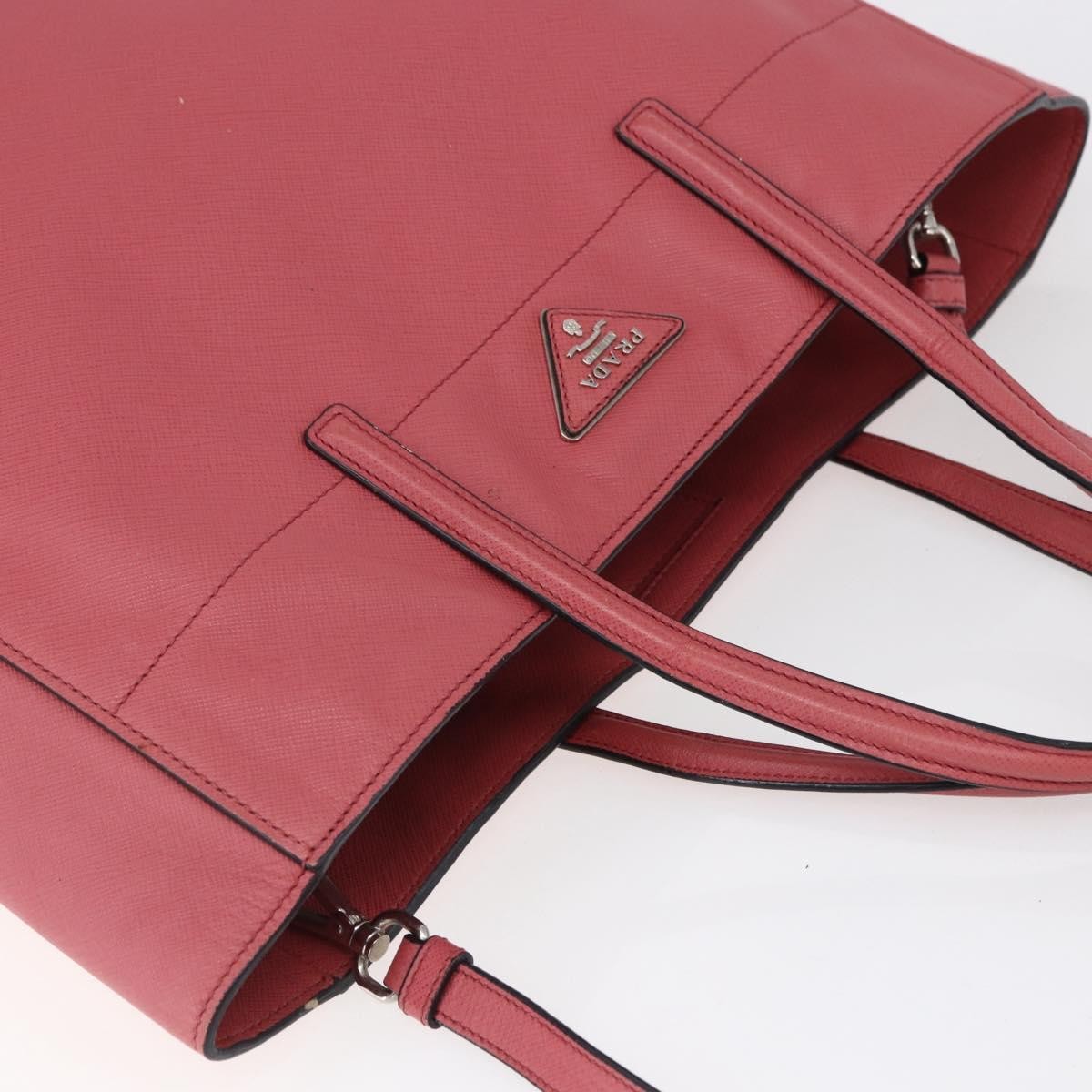Prada Convertible Soft Shopping Tote Saffiano Leather, PINK, LEATHER, Tote bag