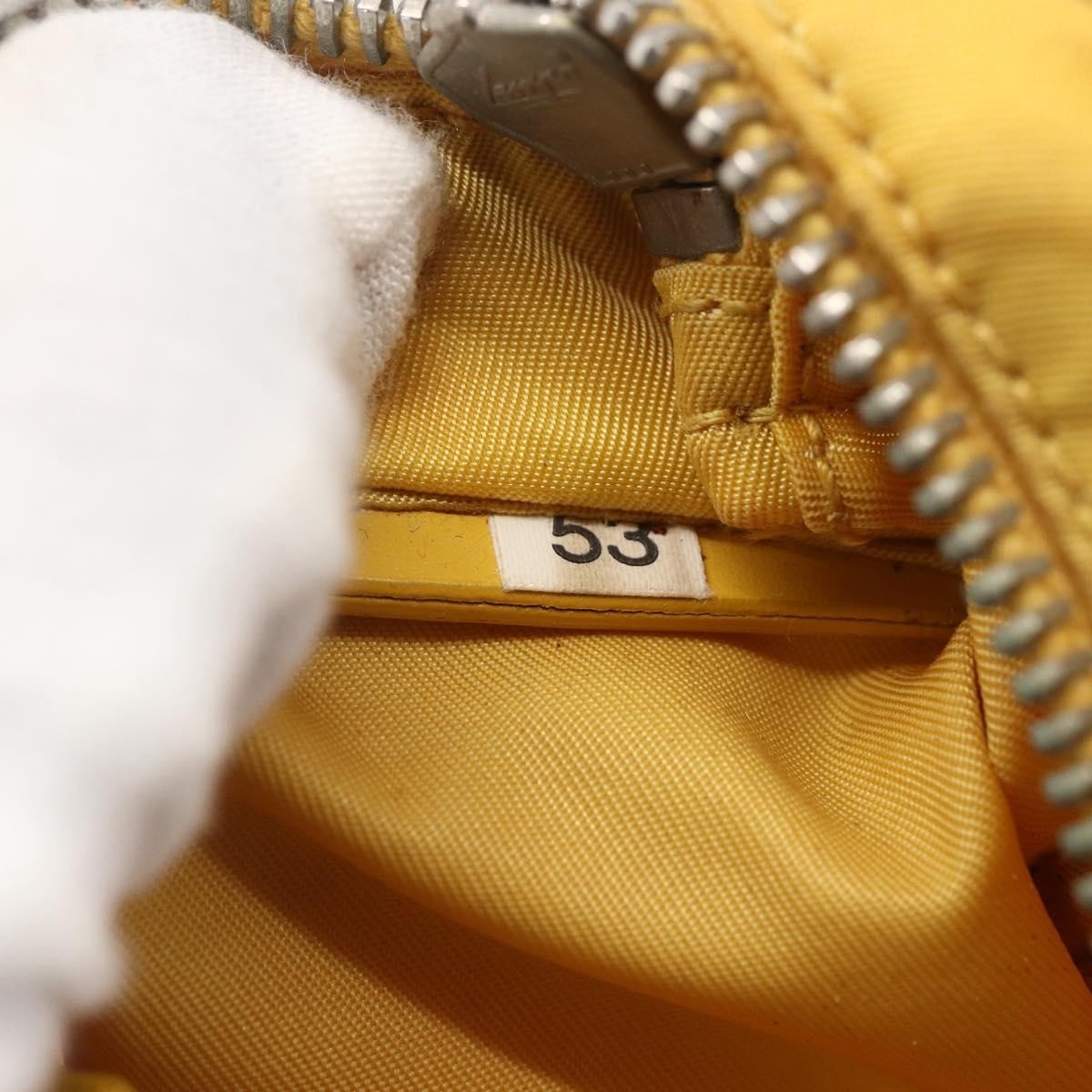 Prada Front Pocket Messenger Bag Tessuto, YELLOW, NYLON, Shoulder bag