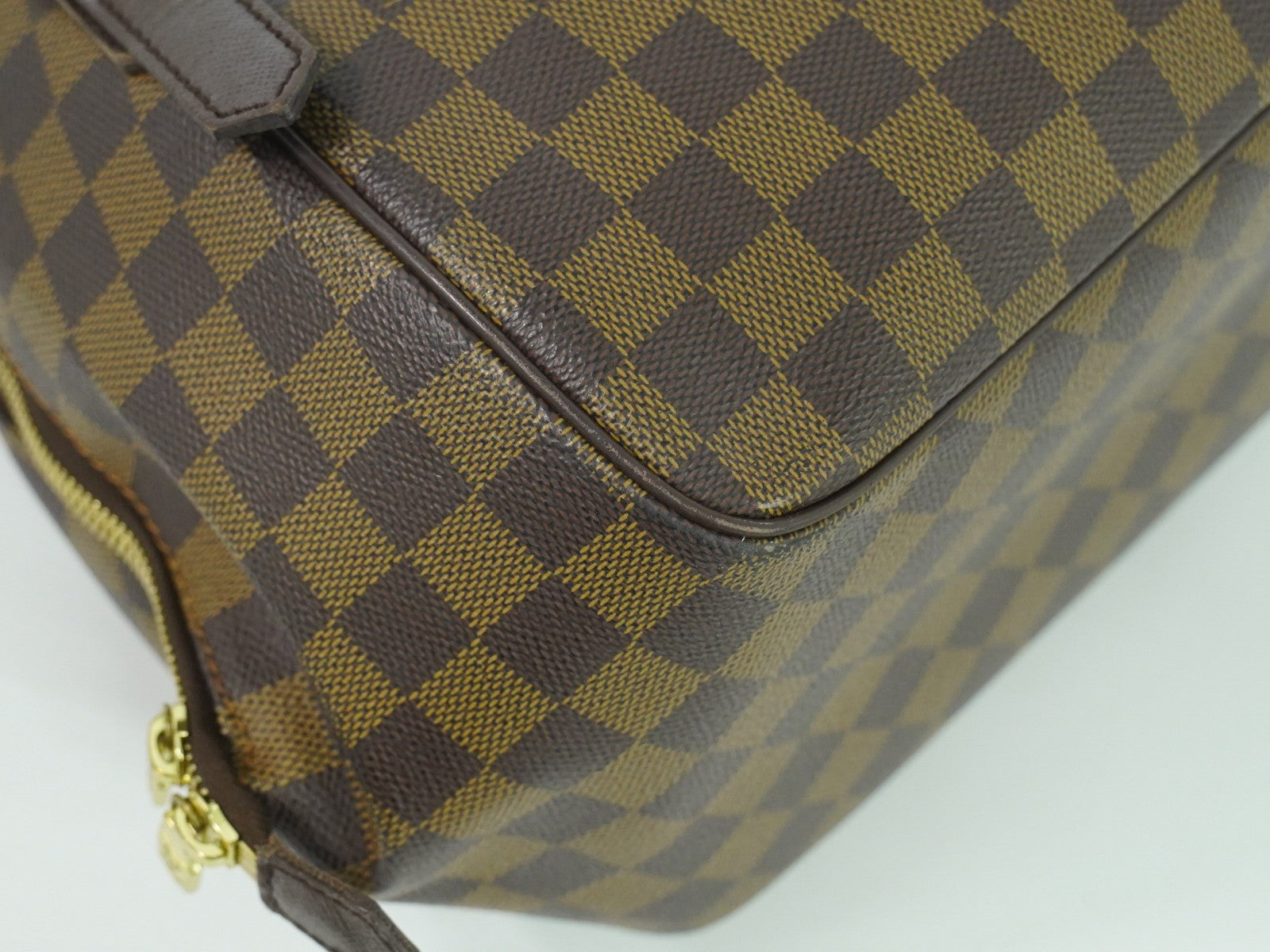 Louis Vuitton Belem Handbag Damier, BROWN, CANVAS, Shoulder bag