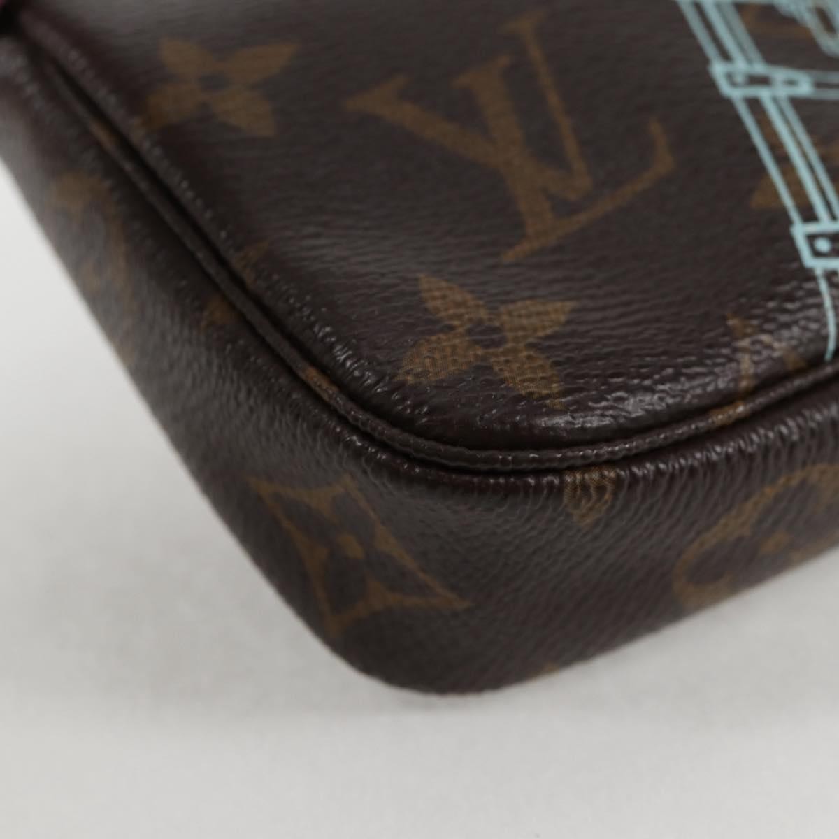 Louis Vuitton Pochette Accessoires Limited Edition Christmas Animation Monogram Canvas, BROWN, CANVAS, Clutche & pouche