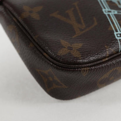Louis Vuitton Pochette Accessoires Limited Edition Christmas Animation Monogram Canvas, BROWN, CANVAS, Clutche & pouche