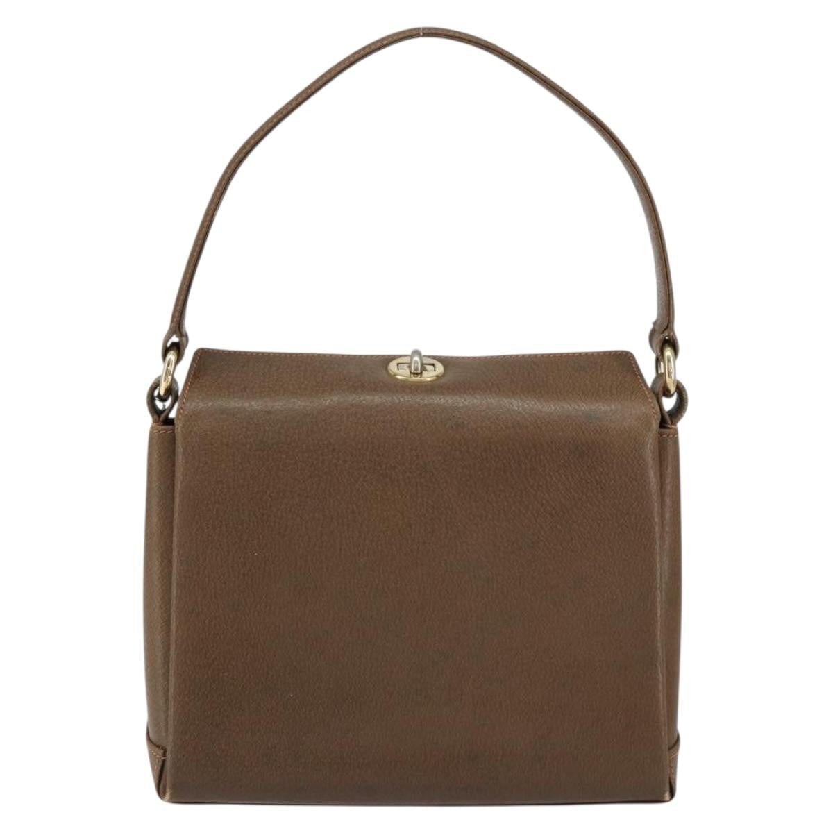 Gucci Vintage Shoulder Bag Leather, BROWN, LEATHER, Shoulder bag