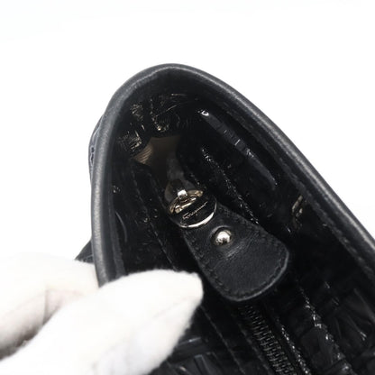 Salvatore Ferragamo Gancini Tote Patent leather, BLACK, PATENT_LEATHER, Tote bag