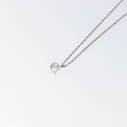 Christian Dior D logo Pendant Necklace Metal, SILVER, METAL, Necklace