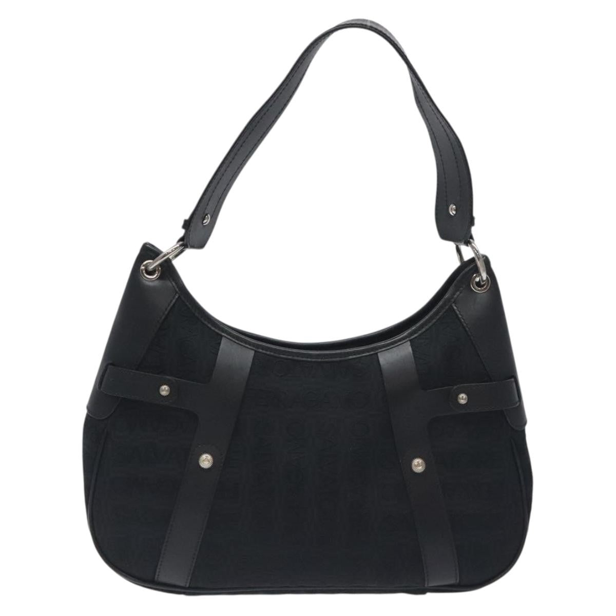 Salvatore Ferragamo Shoulder Bag Canvas, BLACK, CANVAS, Shoulder bag