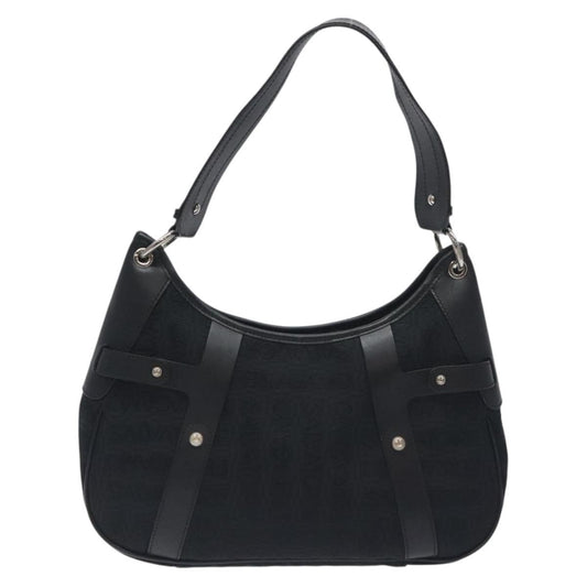 Salvatore Ferragamo Shoulder Bag Canvas, BLACK, CANVAS, Shoulder bag