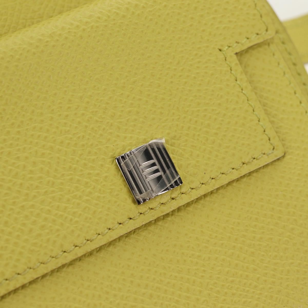 Hermes Kelly Wallet Epsom, YELLOW, LEATHER, Wallets