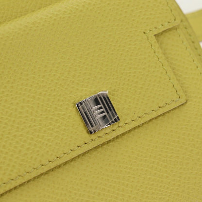 Hermes Kelly Wallet Epsom, YELLOW, LEATHER, Wallets