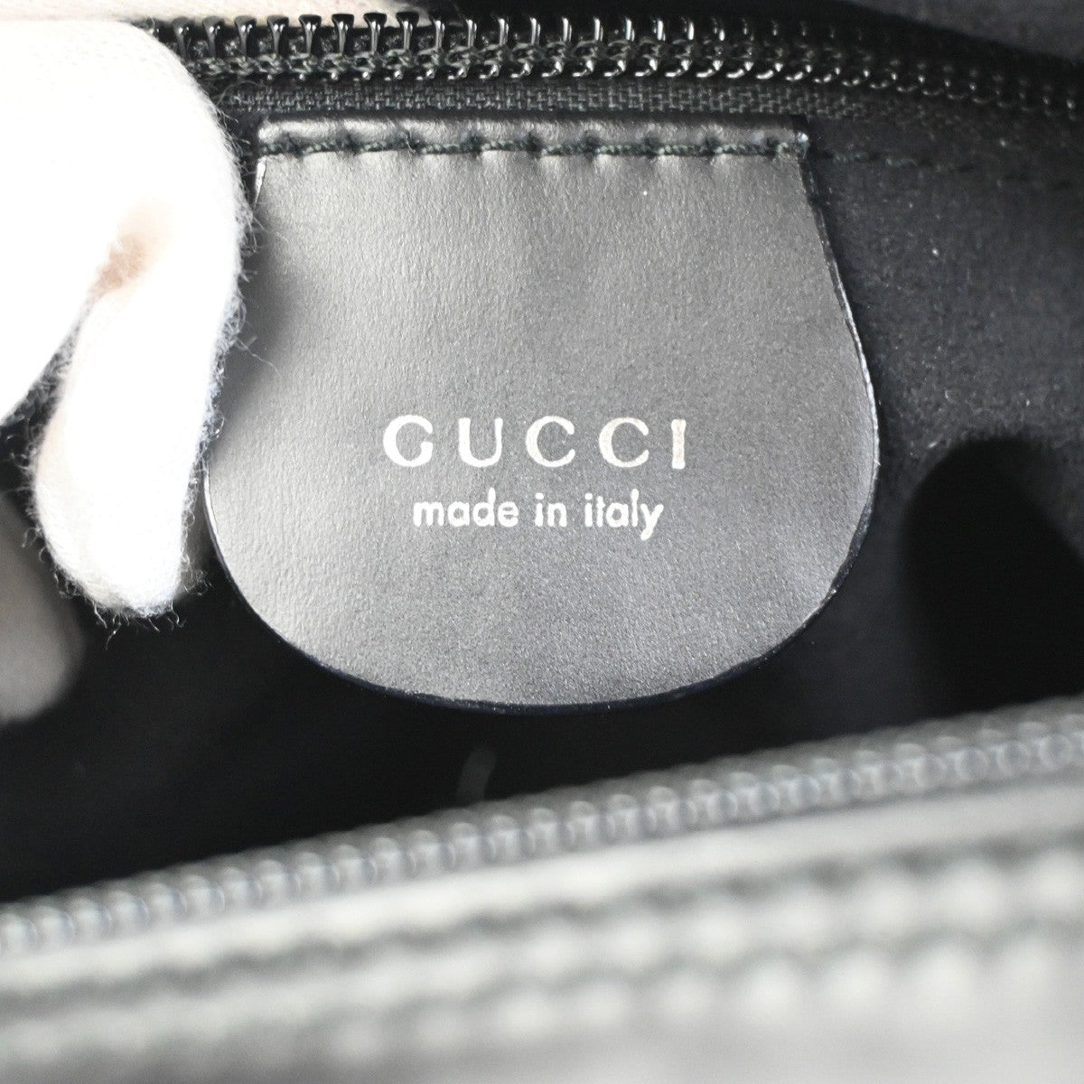 Gucci Vintage Boston Bag Leather, BLACK, LEATHER, Travel bag