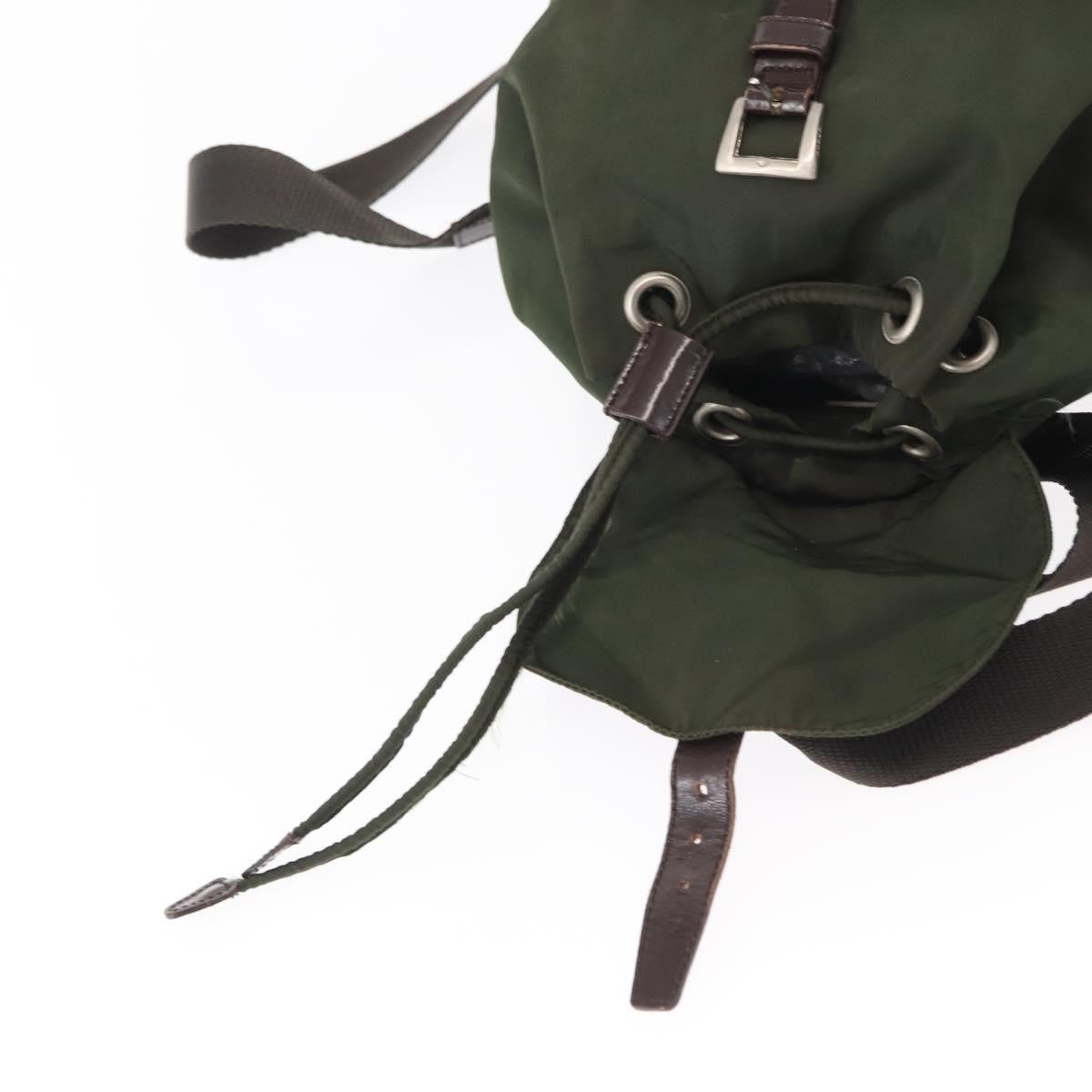Prada Front Pocket Backpack Tessuto, Khaki, Nylon, Backpack