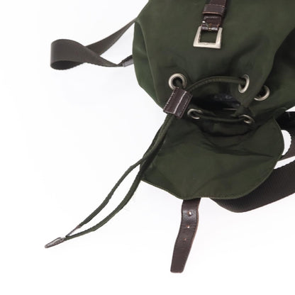 Prada Front Pocket Backpack Tessuto, Khaki, Nylon, Backpack
