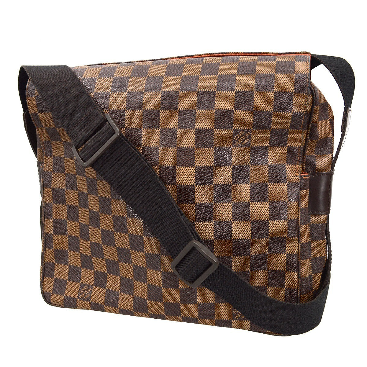 Louis Vuitton Naviglio Handbag Damier, Brown, Canvas, Shoulder Bag