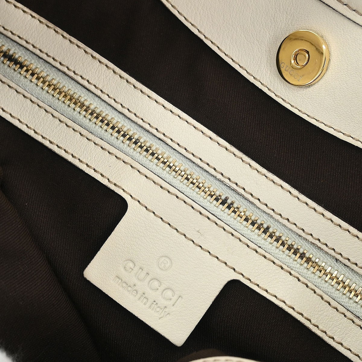 Gucci 85th Anniversary Hobo Leather, ECRU, LEATHER, Handbag