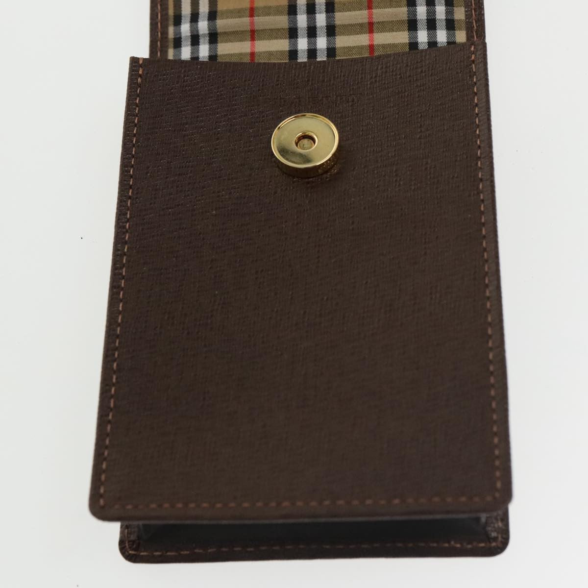 Burberry Vintage Pouch Leather, BROWN, LEATHER, Clutche & pouche