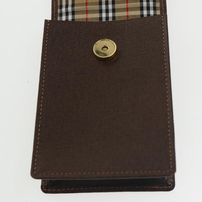 Burberry Vintage Pouch Leather, BROWN, LEATHER, Clutche & pouche