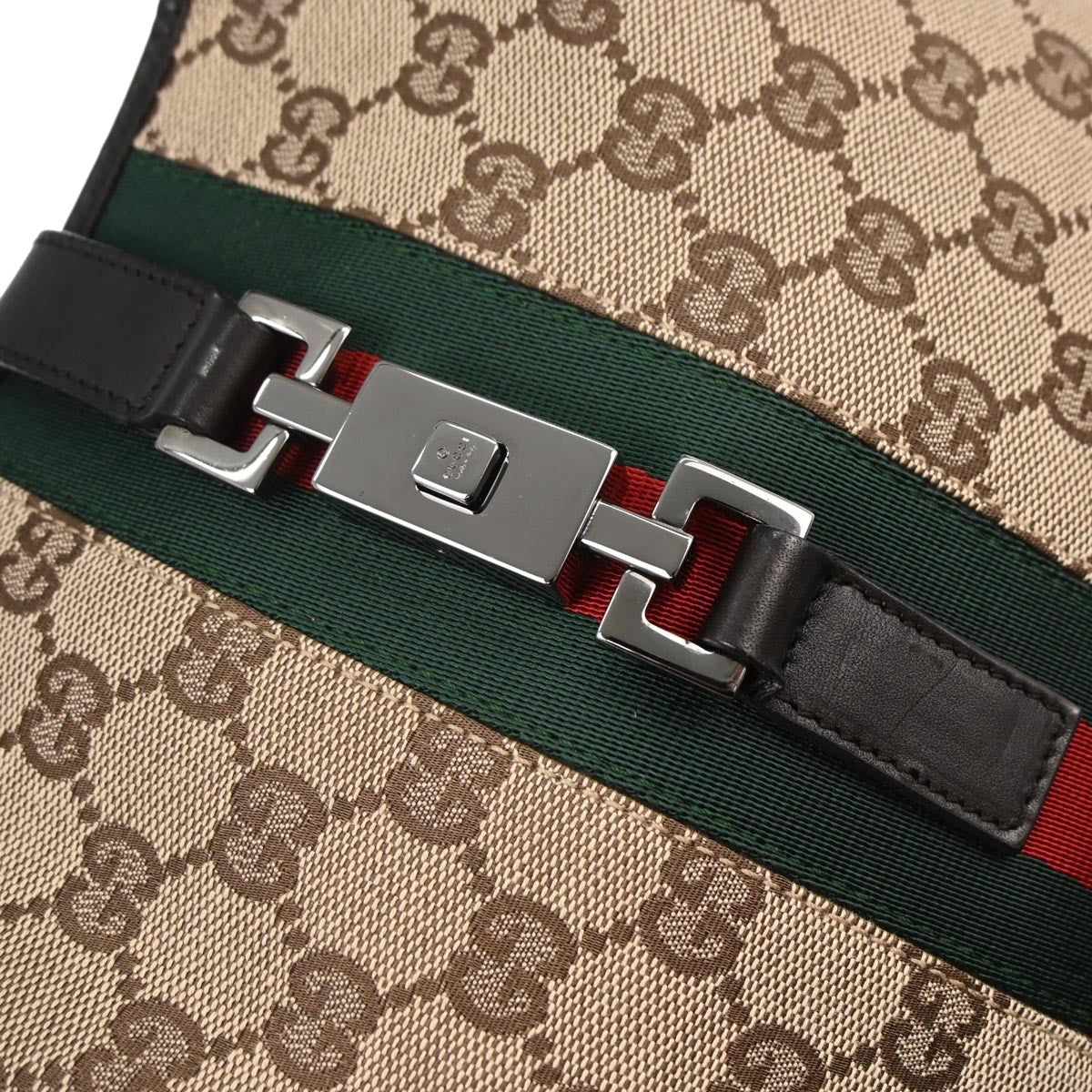Gucci Web Jackie O Hobo GG Canvas, BROWN, CANVAS, Shoulder bag