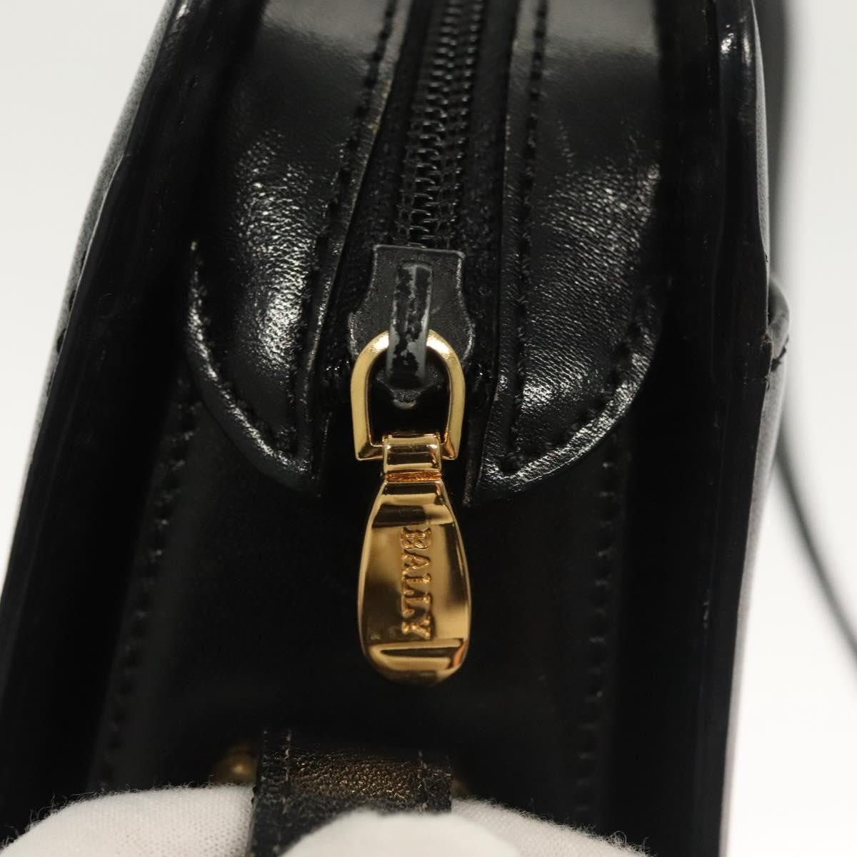 Bally Vintage Shoulder Bag Leather, Black, Leather, Shoulder Bag