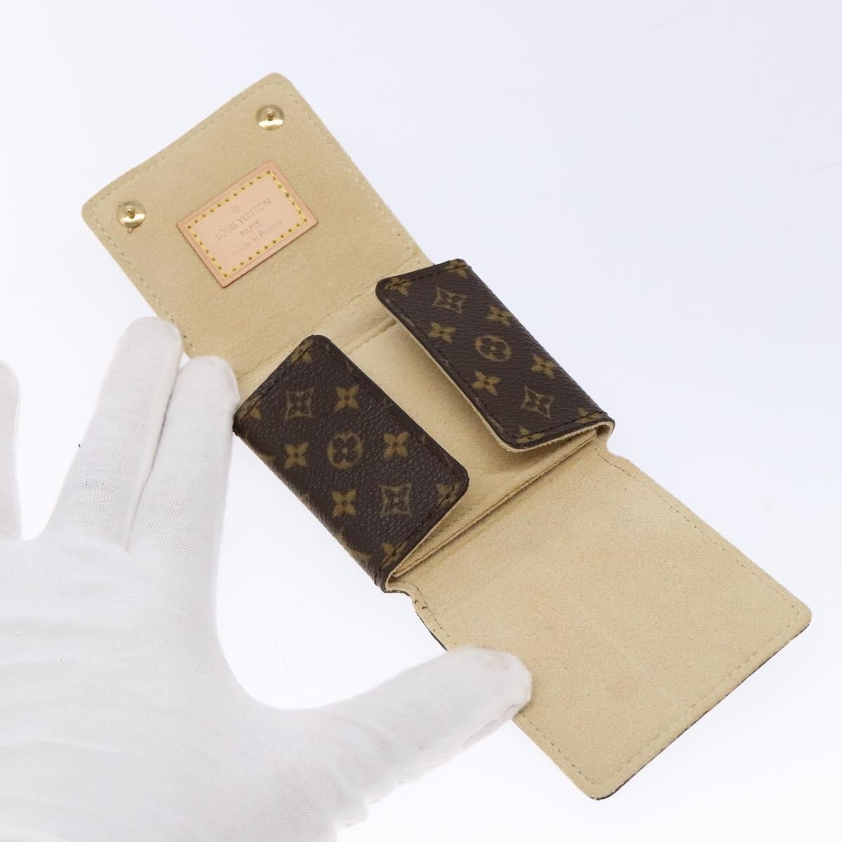 Louis Vuitton CASE JEWELRY BOX Canvas, BROWN, CANVAS, Wallets