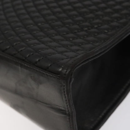 Bally Vintage Handbag Quilted Leather, BLACK, LEATHER, Handbag