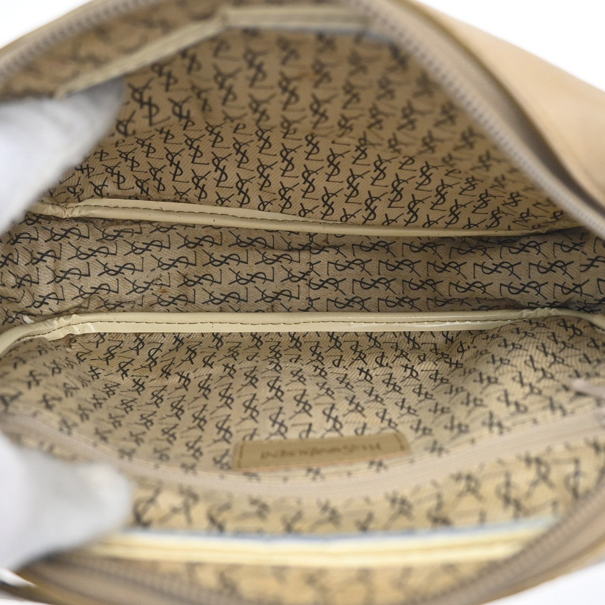 Saint Laurent Vintage Shoulder Bag PVC Leather, Beige, PVC, Shoulder Bag