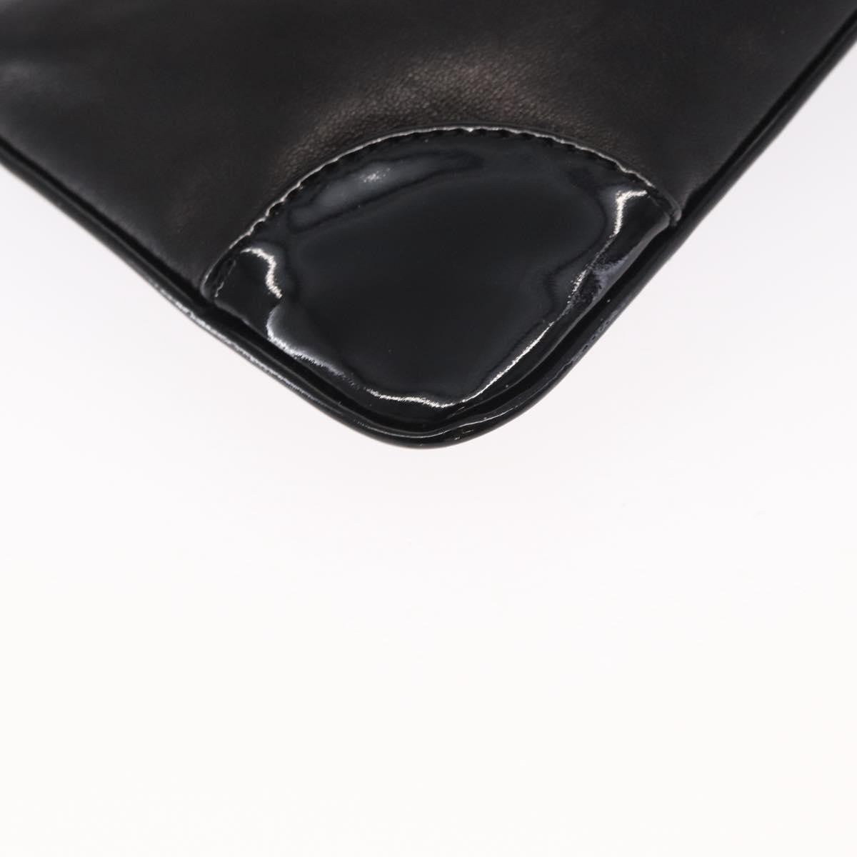 Chanel Camellia Clutch Bag Leather, BLACK, LEATHER, Clutche & pouche