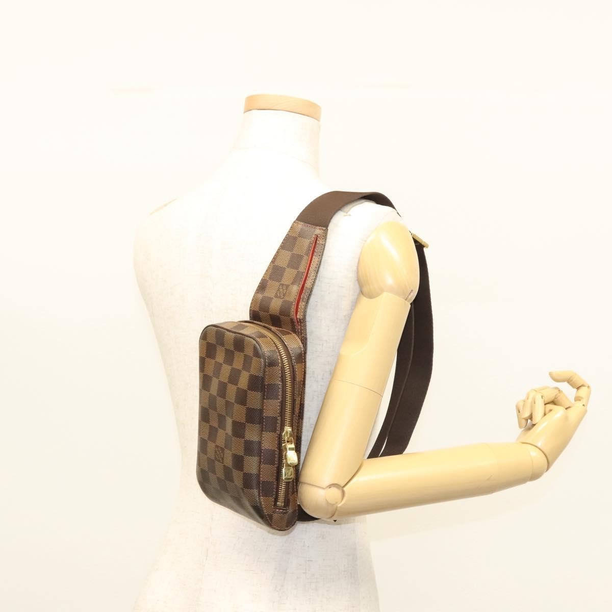 Louis Vuitton Geronimos Waist Bag Damier, BROWN, CANVAS, Shoulder bag