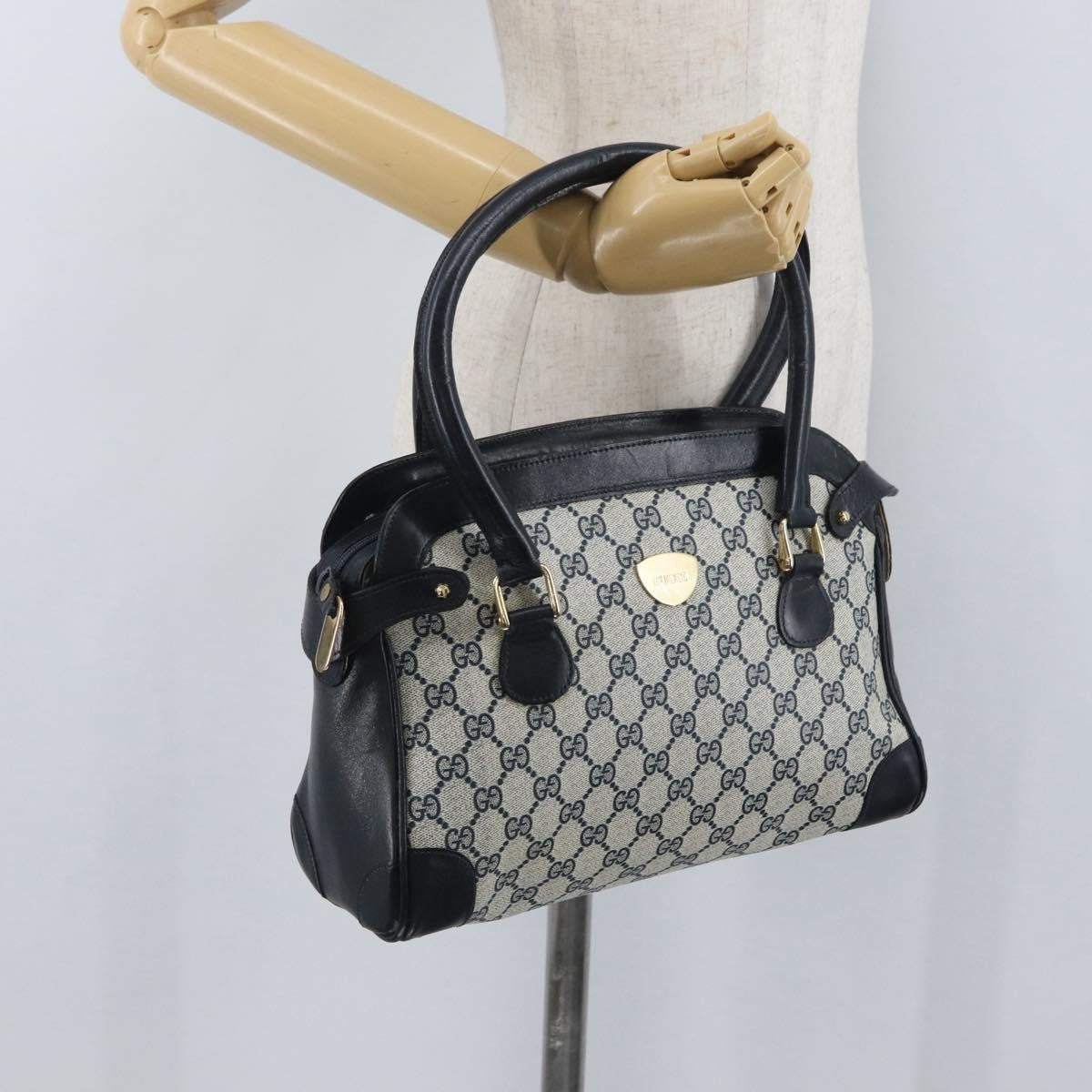 Gucci GG supreme handbag GG canvas, NAVY, PVC, Handbag