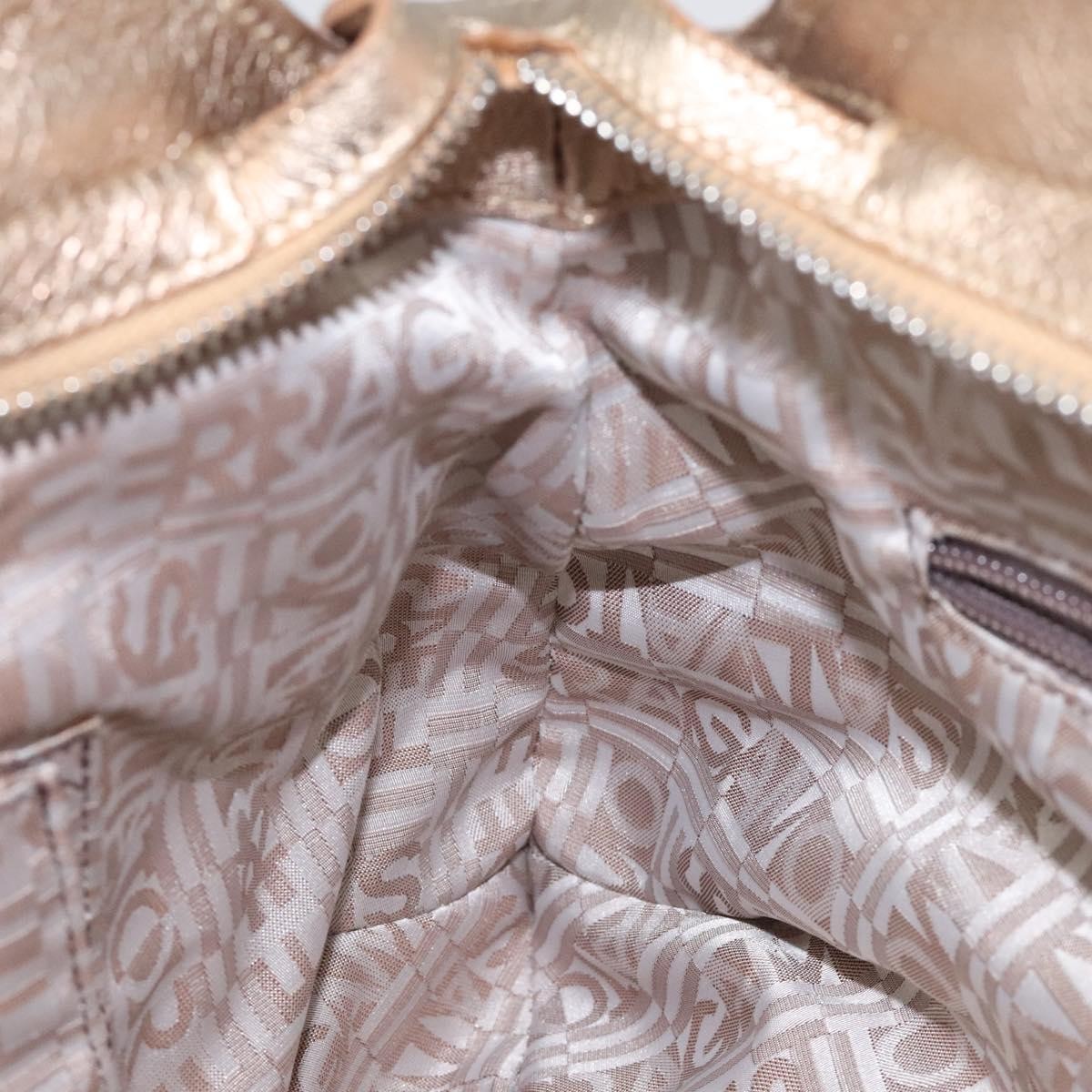 Salvatore Ferragamo Marisa Satchel Leather, GOLD, LEATHER, Handbag