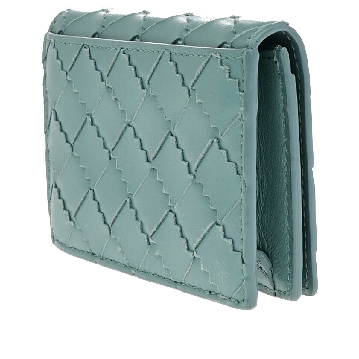 Bottega Veneta Intrecciato Wallet Leather, BLUE, LEATHER, Wallets