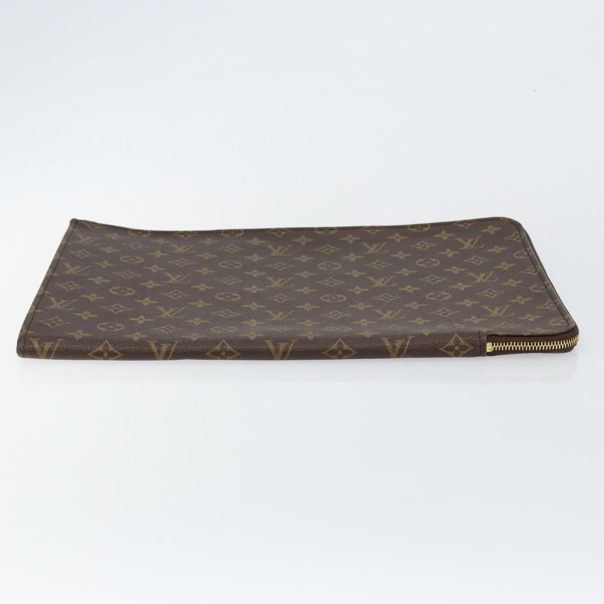Louis Vuitton Poche Documents Monogram Canvas, BROWN, CANVAS, Briefcase