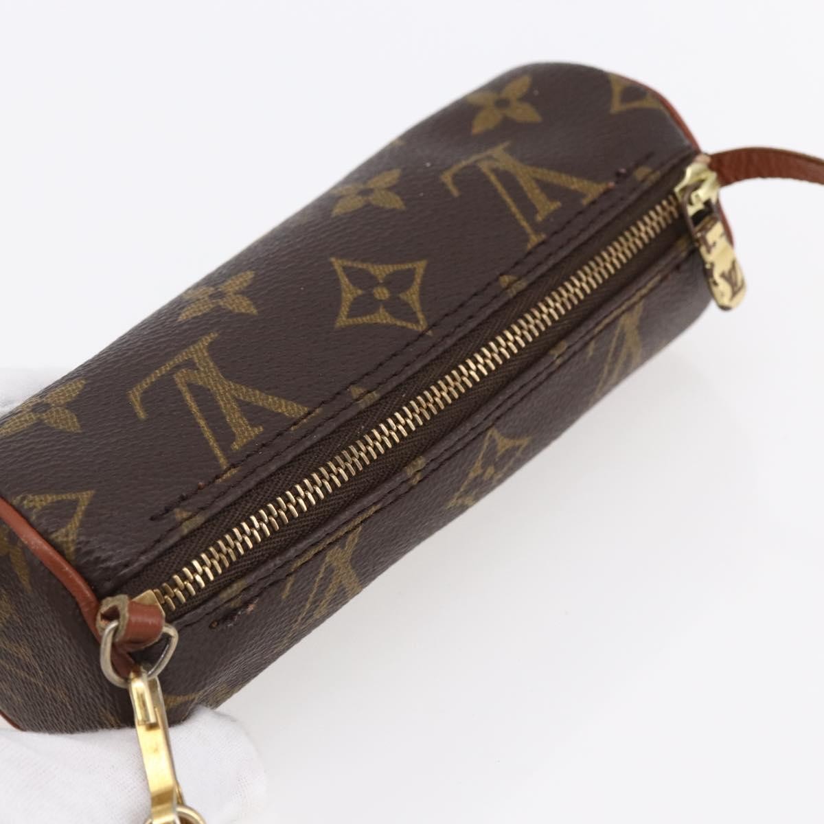 Louis Vuitton Papillon Handbag Monogram Canvas, BROWN, CANVAS, Clutche & pouche