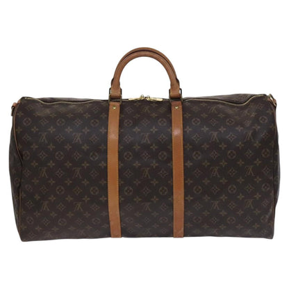 Louis Vuitton Keepall Bandouliere Bag Monogram Canvas, BROWN, CANVAS, Travel bag