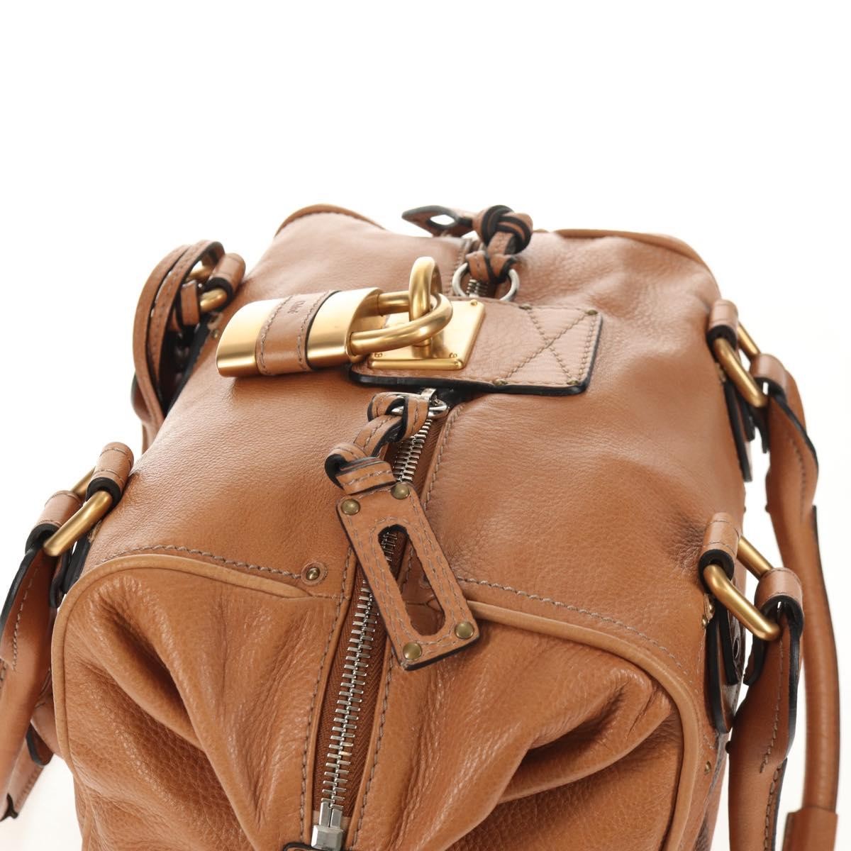 Chloe Paddington Lock Handbag Leather, BROWN, LEATHER, Shoulder bag