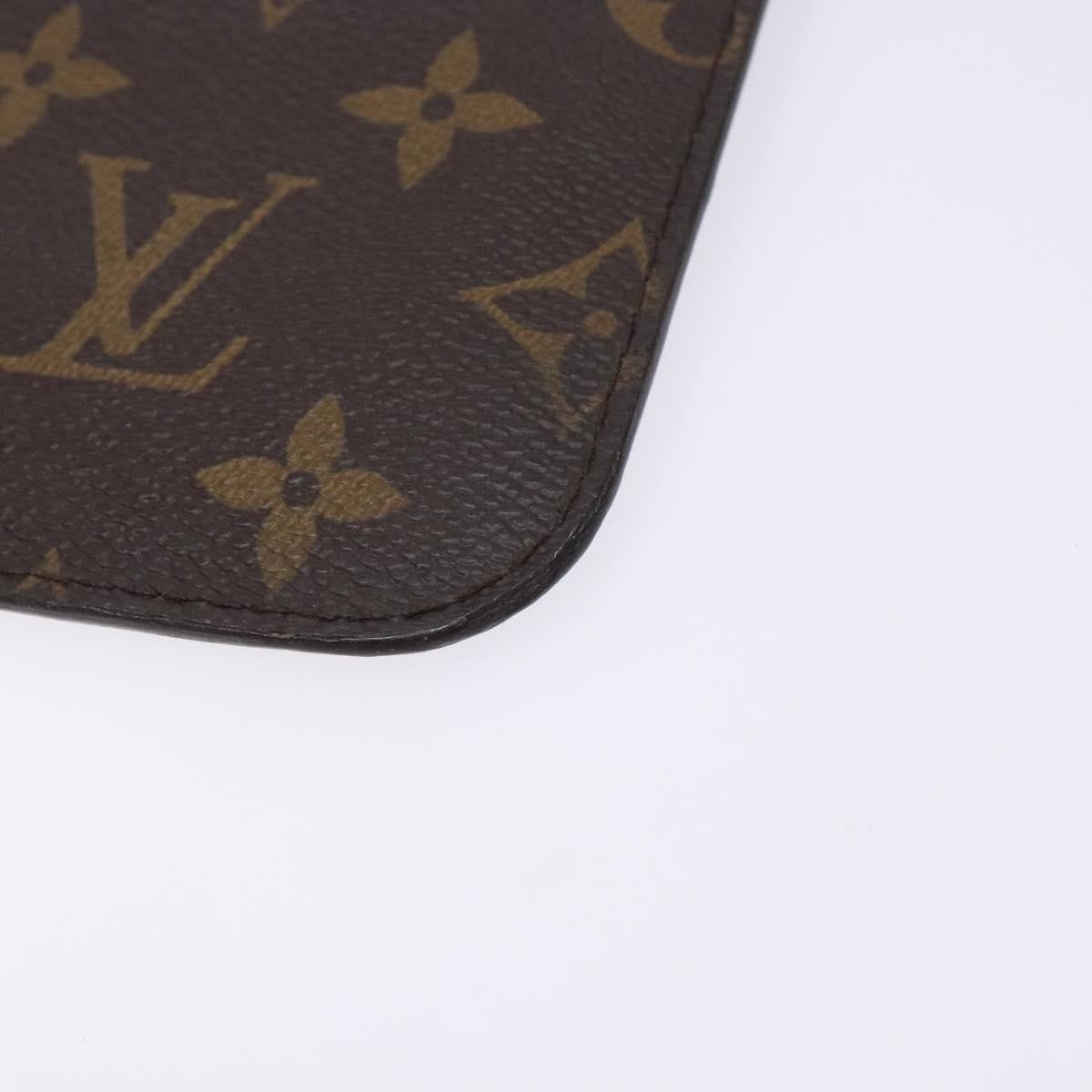Louis Vuitton Neverfull Pochette Monogram Canvas, BROWN, CANVAS, Tote bag