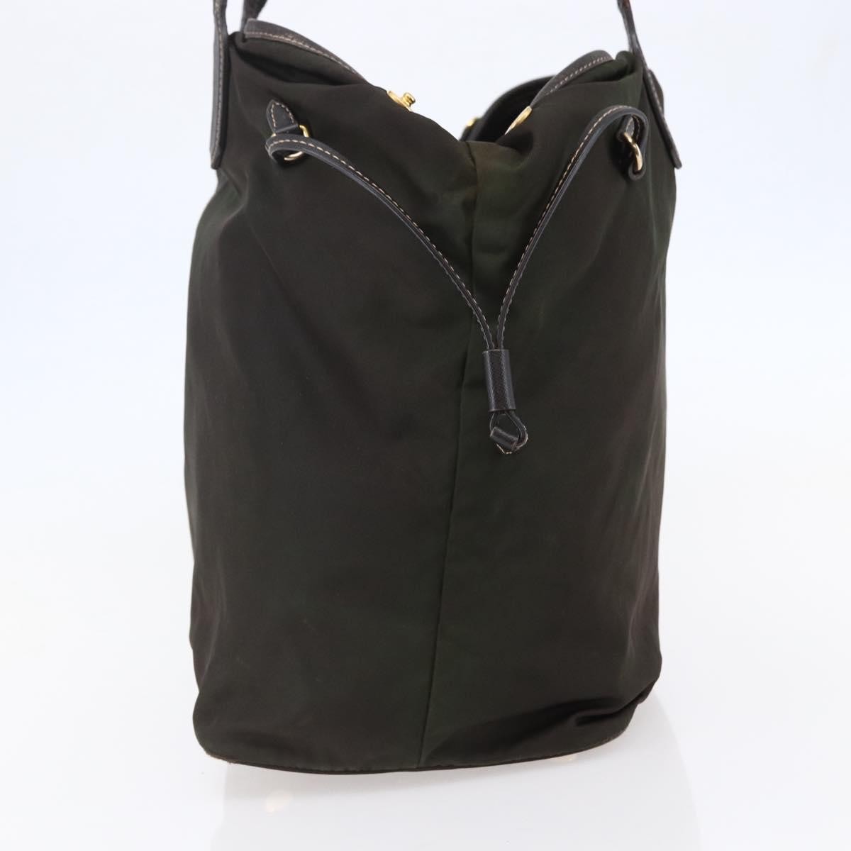 Prada Open Tote Tessuto, Khaki, Nylon, Tote Bag