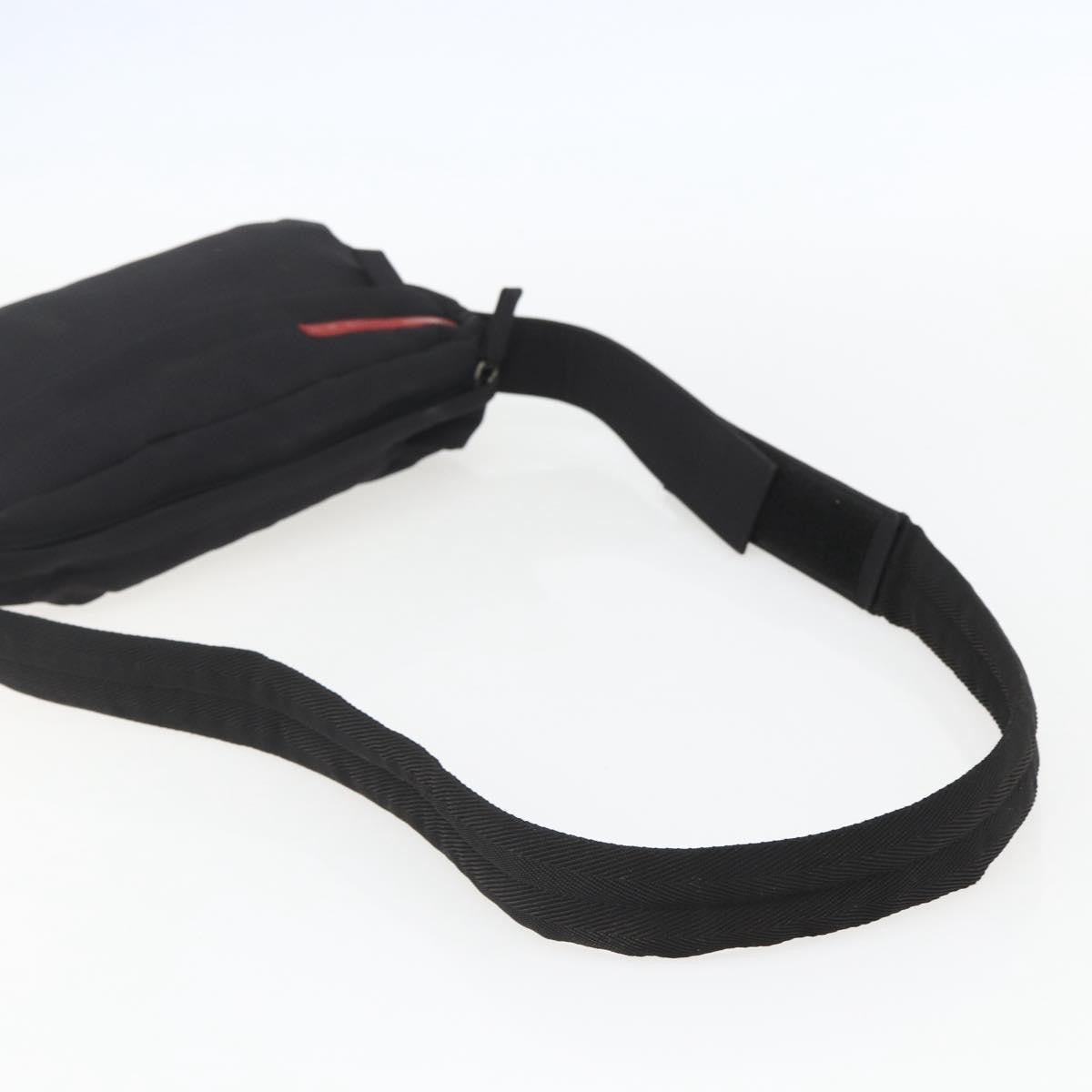 Prada Sport Zip Shoulder Bag Nylon, BLACK, NYLON, Shoulder bag