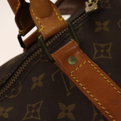 Louis Vuitton Keepall Bag Monogram Canvas, BROWN, CANVAS, Travel bag