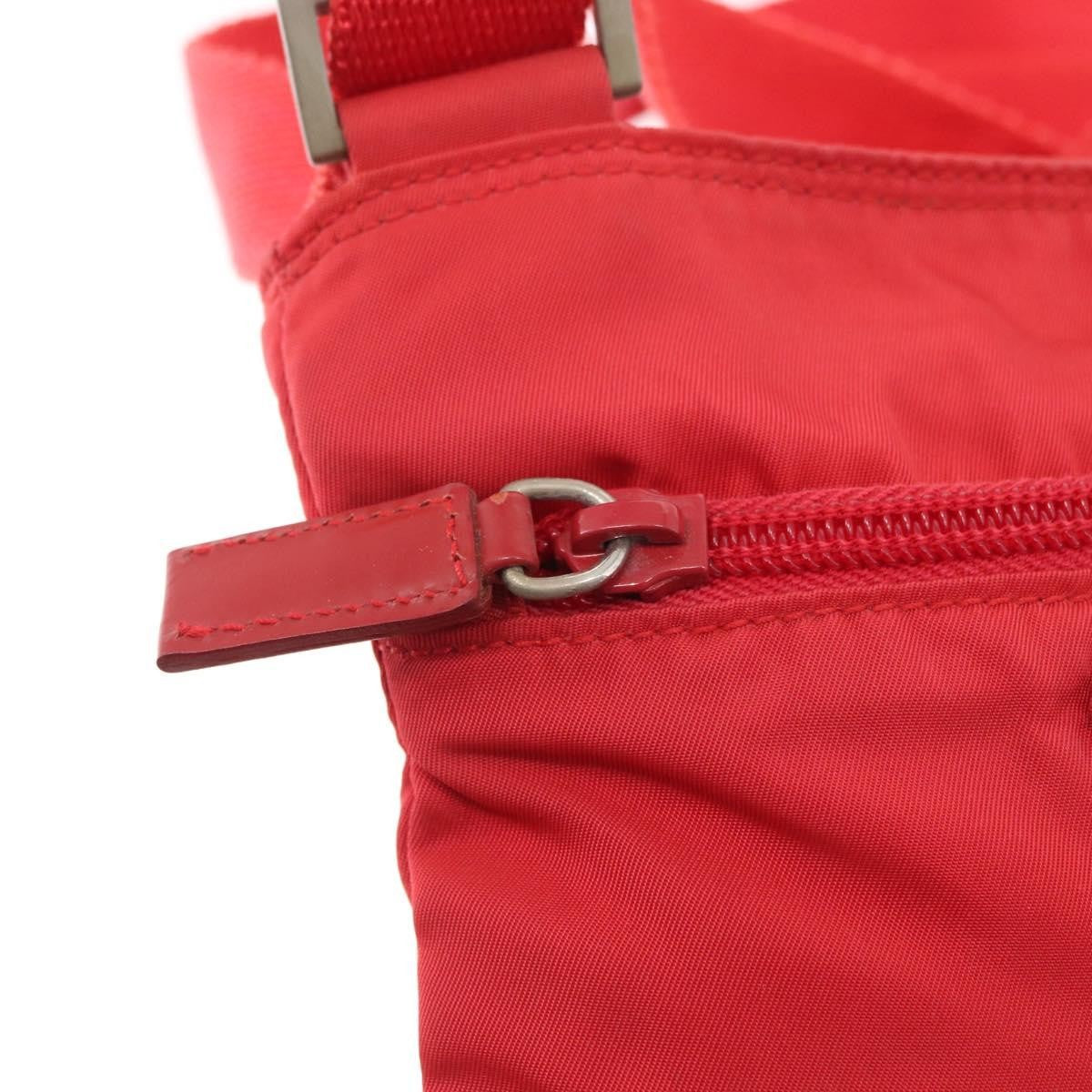 Prada Front Pocket Messenger Bag Tessuto, RED, NYLON, Shoulder bag